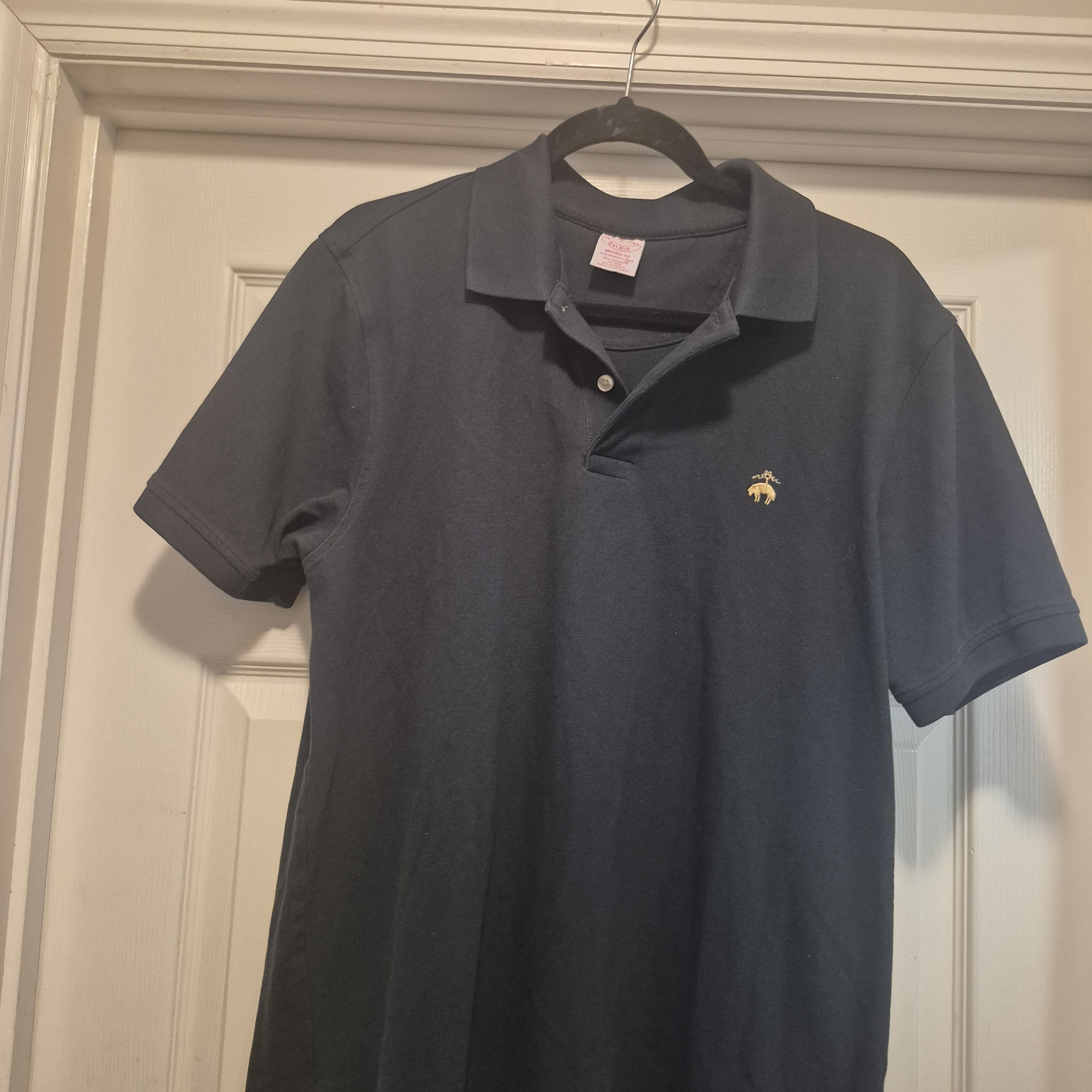 Brooks Brothers Dark Green Polo With Gold Logo
